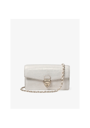 Womens Aspinal Of London Mayfair 2 Grained-Leather Clutch Bag