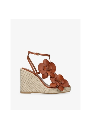 Womens Zimmermann Orchid Leather Espadrille Wedges