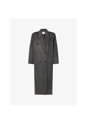 Womens The Frankie Shop Gaia Double-Breasted Wool-Blend Coat