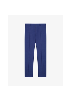Mens The Kooples Slim-Leg Centre-Crease Wool Trousers