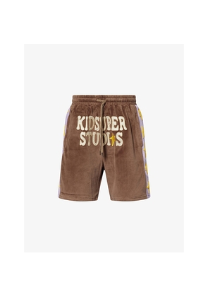 Mens Kidsuper Stars-Appliqué Velour Shorts
