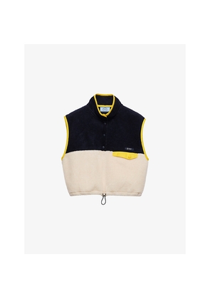 Womens Prada Branded Colour-Block Fleece Vest