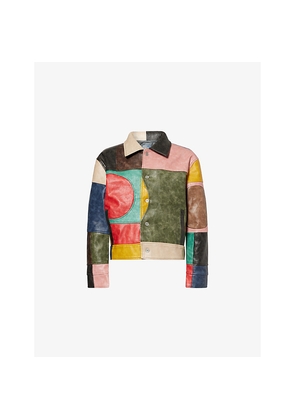 Mens Kidsuper Colour-Block Patchwork Faux-Leather Jacket