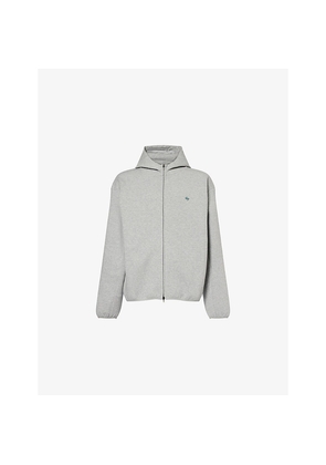 Mens 247 By Represent Numbers Zip-Up Cotton-Jersey Hoody