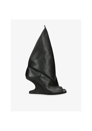 Womens Rick Owens Cantilever 8 Leather Heeled Sandals