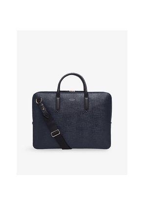 Mens Smythson Panama Large Leather Briefcase