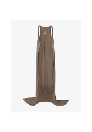 Womens Rick Owens Sliced Pony Cotton Maxi Tank Top