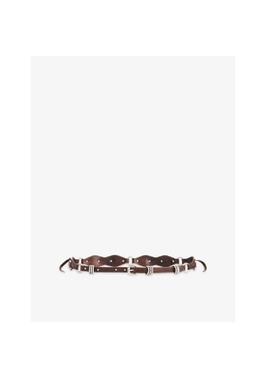 Womens Isabel Marant Bolton Ring-Embellished Leather Belt