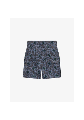 Mens Prada Re-Nylon Floral-Print Swim Shorts