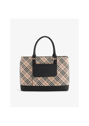 Womens Reselfridges Pre-Loved Burberry Nova Check Canvas Tote Bag