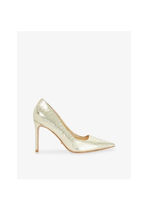 Womens Dune Assured Leather Heeled Courts