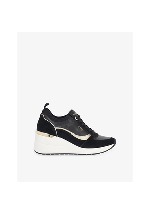 Womens Dune Elarah Mixed-Material Wedge Trainers