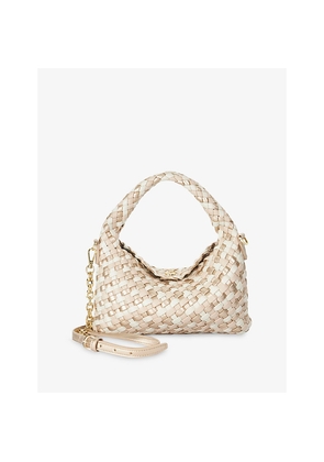 Womens Dune Dinkydeliberate Mini Woven Faux-Leather Grab Bag