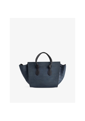 Womens Reselfridges Pre-Loved Celine Medium Bicolor Tie Knot Leather Tote Bag