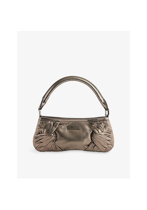 Womens Reselfridges Pre-Loved Burberry Sling Knot Metallic Leather Shoulder Bag