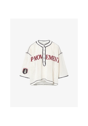 Womens Free People Fp Movement Camp Out Boxy-Fit Cotton T-Shirt