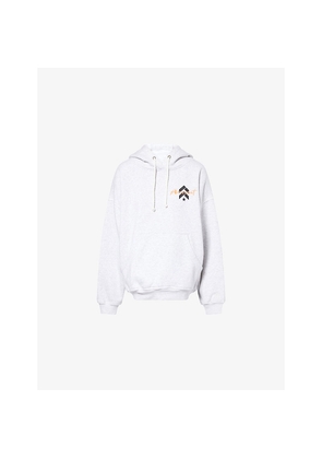 Womens Free People Fp Movement x Barry's Final Call Brand-Embroidered Cotton-Blend Hoody