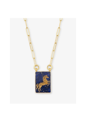 Womens La Maison Couture Ece London The Horse 22ct Yellow Gold Vermeil And Lapis Lazuli  Necklace