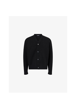 Mens Jacquemus Doppio Knitted Merino-Wool Cardigan