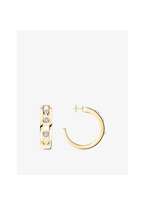 Womens Messika Move Classique 18ct Gold and 0.09ct Diamond  Hoop Earrings