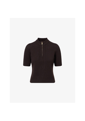 Womens Me And Em Puff-Sleeve Knitted Cashmere T-Shirt