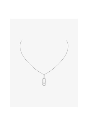 Womens Messika Move Uno Large Pave 18ct Gold and 0.35ct Diamond Necklace