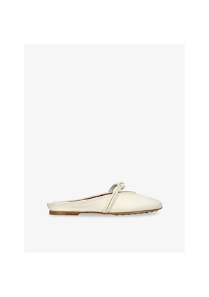 Womens Bottega Veneta Rosa Ballerina Leather Mules