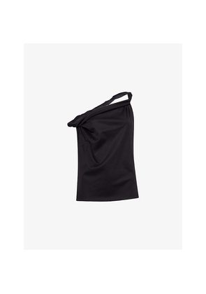 Womens Rohe Frames Sculptural Twisted-Strap Cotton-Blend Top