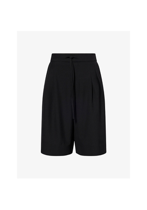 Mens Fear Of God Pleated Wide-Leg Wool Shorts