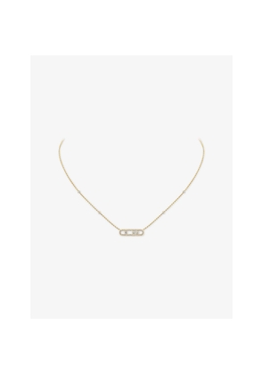 Messika Move Classique Baby Move Pavé 18ct Yellow Gold and 0.33ct Diamond Necklace
