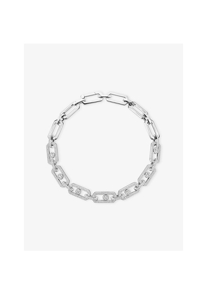 Womens Messika So Move XL Pave 18ct White-Gold and 8.18ct Diamond Necklace