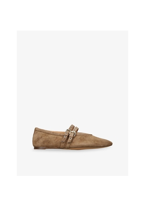 Womens Steve Madden Lydia Suede Ballet Flats