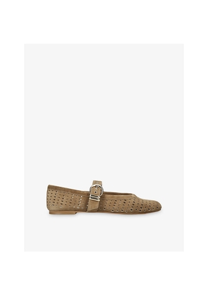 Womens Dolce Vita Mikel Perforated Suede Ballet Flats