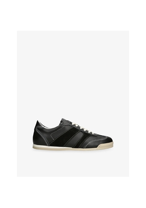 Mens Collegium Pillar Pista Leather and Suede Trainers
