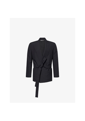 Mens Fear Of God Shawl Collar Double-Breasted Wool Blazer