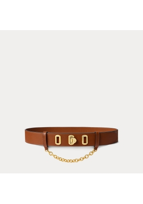 Flip-Lock Leather Wide Belt