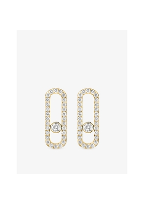 Messika Move Uno Pavé 18ct Gold and 0.66ct Diamond Earrings
