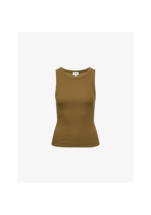 Womens Me And Em Perfect Basic Ribbed Stretch-Cotton Vest Top