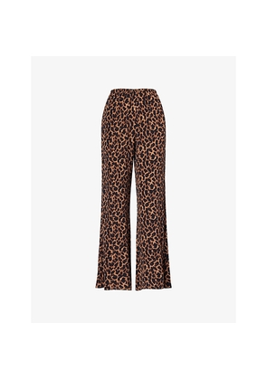 Womens Away That Day St Barts Leopard Print Woven Trousers
