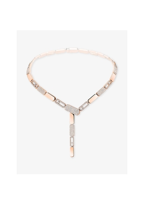 Womens Messika Imperial Move Small 18ct Rose Gold and 3.47ct Diamond Tie Necklace