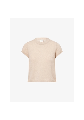 Womens Me And Em Baby Tee Shrunken Cashmere Knitted T-Shirt