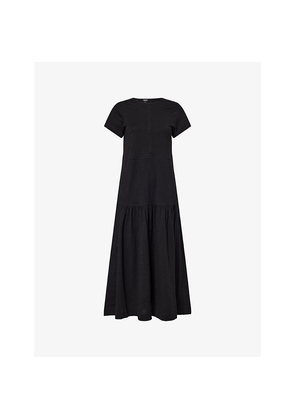 Womens Me And Em A-Line Tiered Cotton-Jersey Maxi Dress