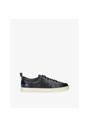 Mens Santoni Monte Carlo Leather Trainers
