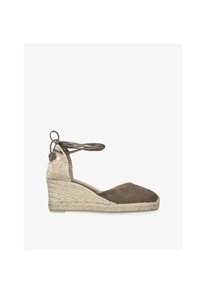 Womens Castaner Carina Suede Wedge Espadrilles