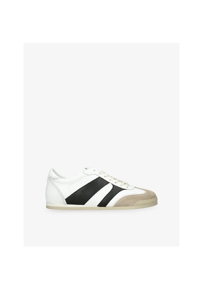 Mens Collegium Pillar Pista Leather and Suede Trainers