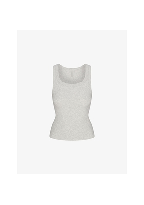 Womens Skims Scoop-Neck Ribbed Stretch-Cotton Tank Top