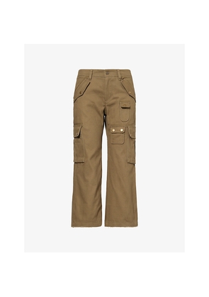 Womens Isabel Marant Josine Cargo-Pocket Cotton Trousers