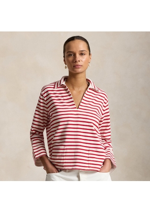 Striped Split-Placket Mariner T-Shirt