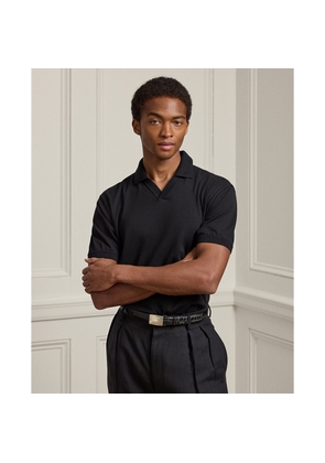 Cotton-Cashmere Piqué Polo Shirt