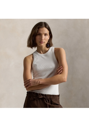 Stretch Cotton Rib-Knit Tank